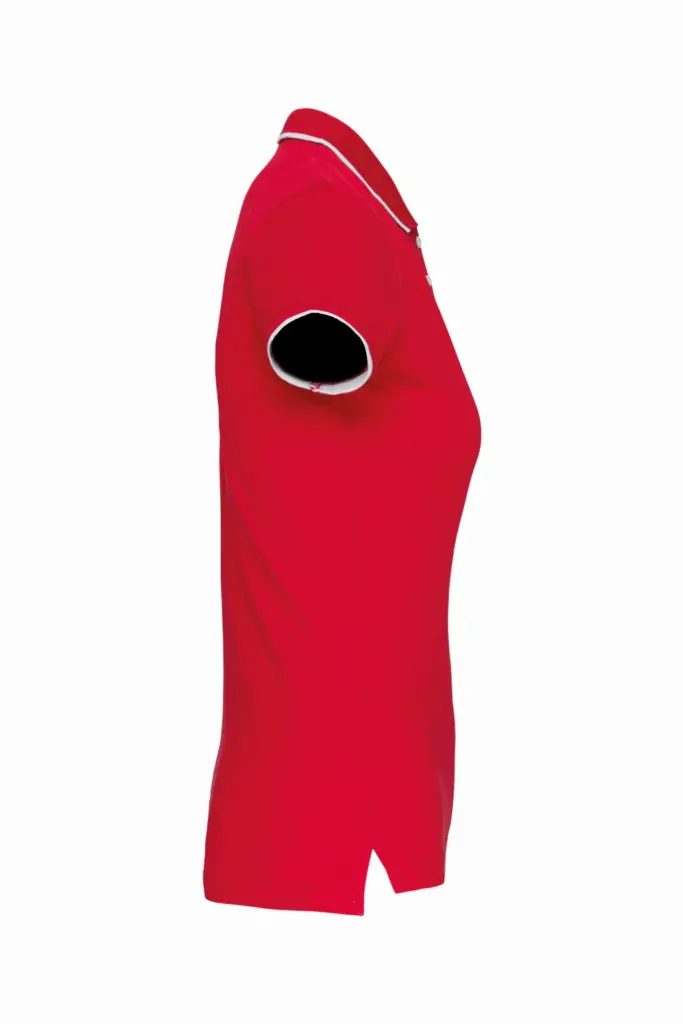 Damespolo korte mouwen, red / white / navy — productfoto 14