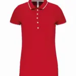 Damespolo korte mouwen, red / white / navy — productfoto 15