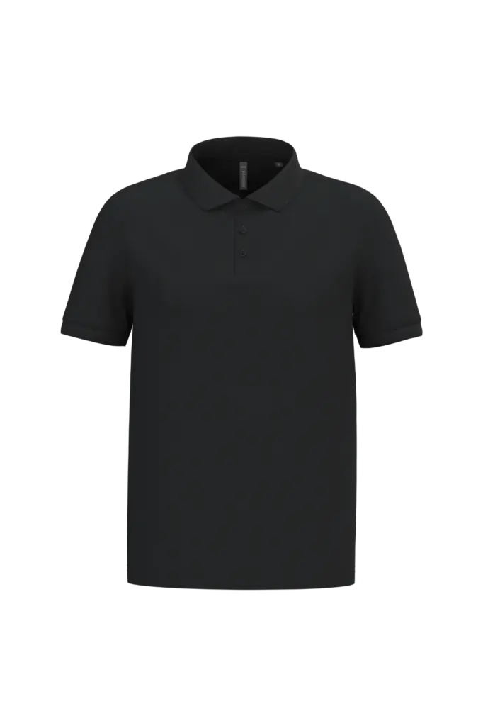PS_K254-2_BLACK - Hidalgo-werbeartikel Piqué-herenpolo korte mouwen, black — productfoto 12
