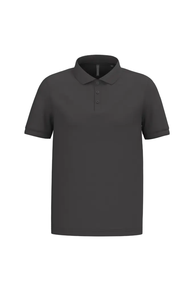 PS_K254-2_DARKGREY - Hidalgo-werbeartikel Piqué-herenpolo korte mouwen, dark grey — productfoto 18