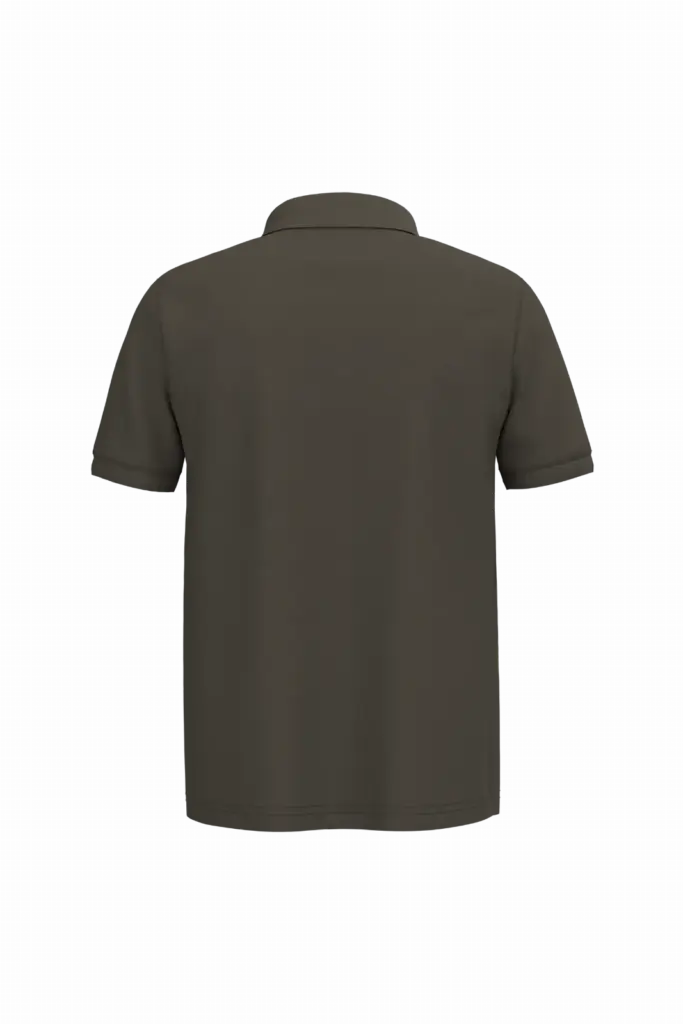 PS_K254-B-2_DARKKHAKI - Hidalgo-werbeartikel Piqué-herenpolo korte mouwen, dark khaki — productfoto 22