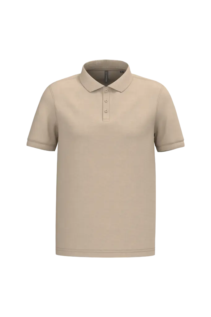 PS_K254-2_LIGHTSAND - Hidalgo-werbeartikel Piqué-herenpolo korte mouwen, light sand — productfoto 39