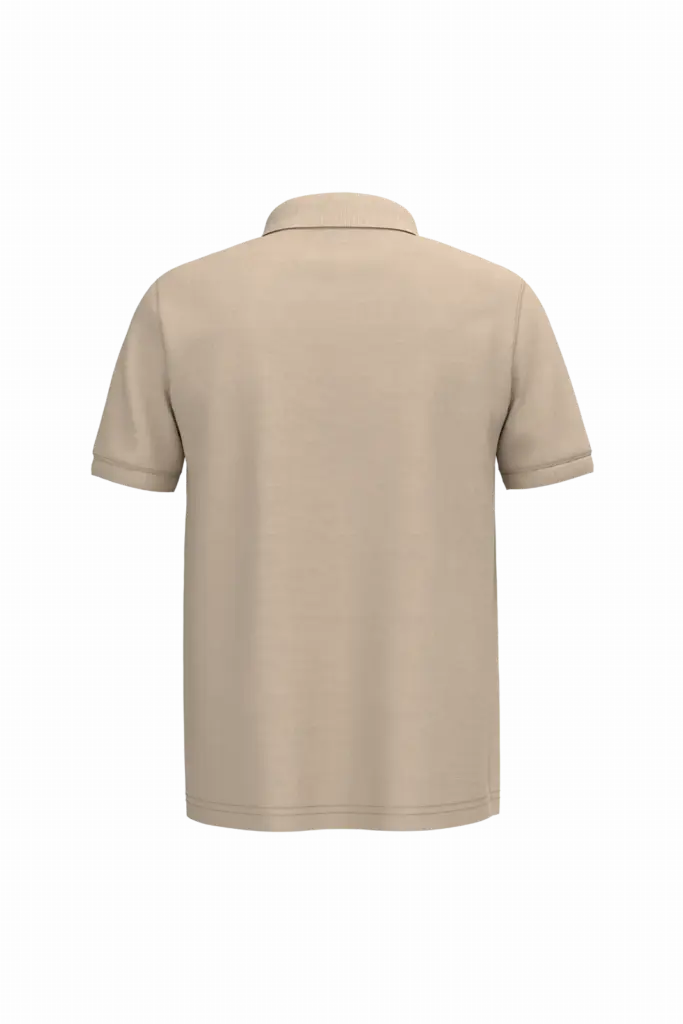 PS_K254-B-2_LIGHTSAND - Hidalgo-werbeartikel Piqué-herenpolo korte mouwen, light sand — productfoto 40