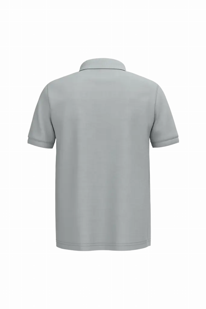 PS_K254-B-2_SNOWGREY - Hidalgo-werbeartikel Piqué-herenpolo korte mouwen, snow grey — productfoto 70
