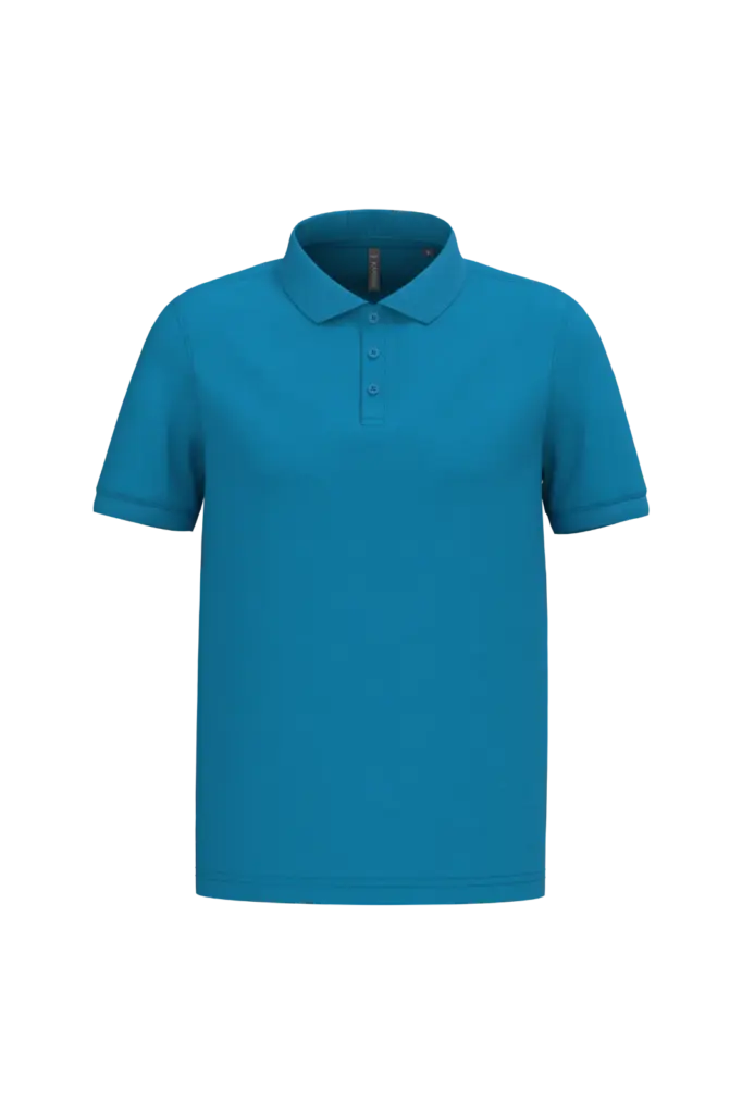 PS_K254-2_TROPICALBLUE - Hidalgo-werbeartikel Piqué-herenpolo korte mouwen, tropical blue — productfoto 72
