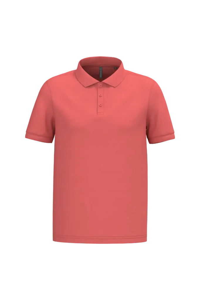 PS_K254-2_TRUECORAL - Hidalgo-werbeartikel Piqué-herenpolo korte mouwen, true coral — productfoto 75