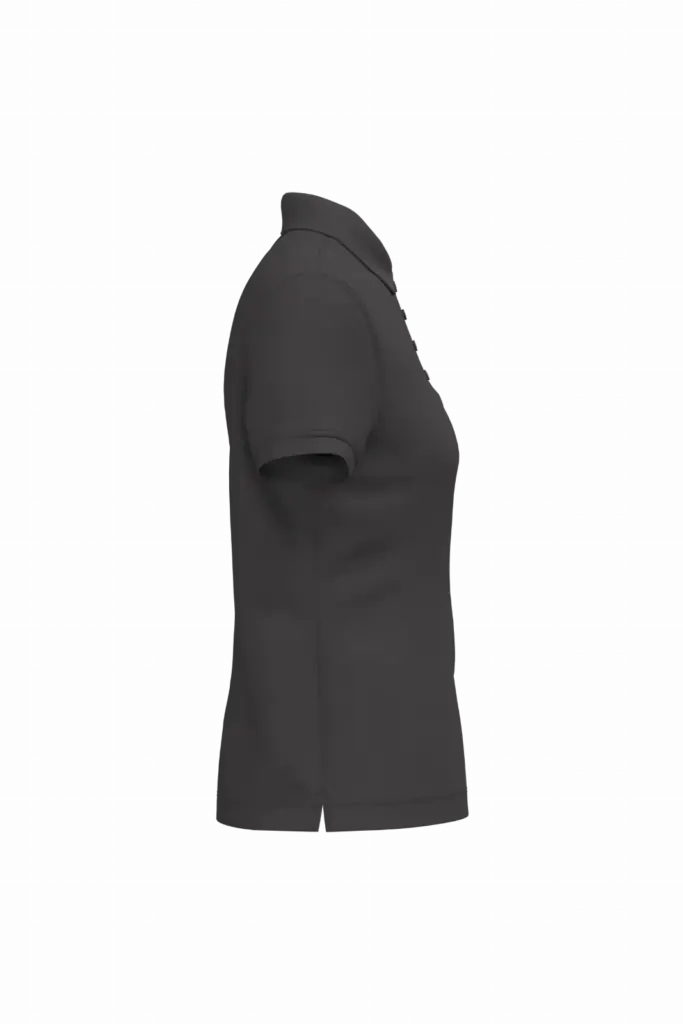 Piqué-damespolo korte mouwen, dark grey — productfoto 15