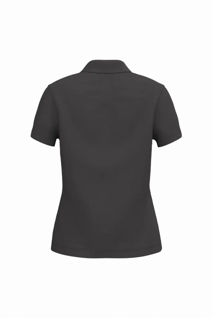 Piqué-damespolo korte mouwen, dark grey — productfoto 17