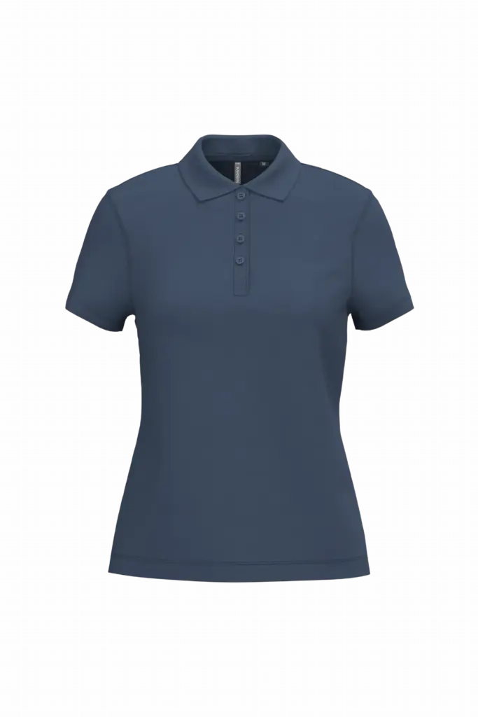 Piqué-damespolo korte mouwen, deep blue — productfoto 22