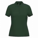 Piqué-damespolo korte mouwen, forest green — productfoto 25