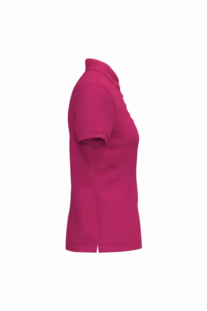 Piqué-damespolo korte mouwen, fuchsia — productfoto 27