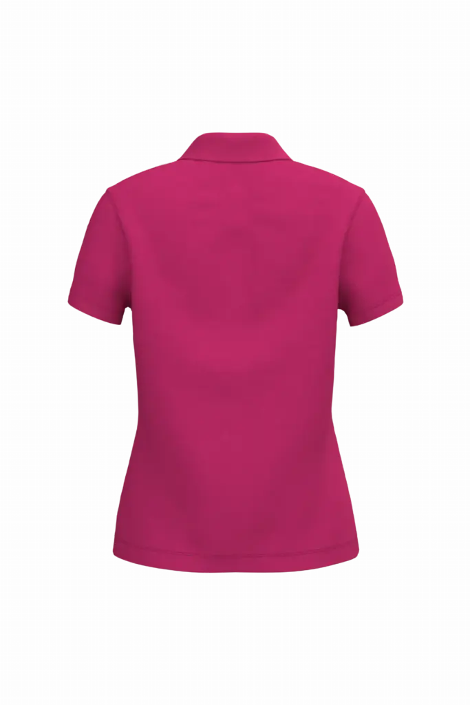 Piqué-damespolo korte mouwen, fuchsia — productfoto 29