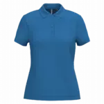 Piqué-damespolo korte mouwen, light royal blue — productfoto 34