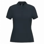 Piqué-damespolo korte mouwen, navy — productfoto 43