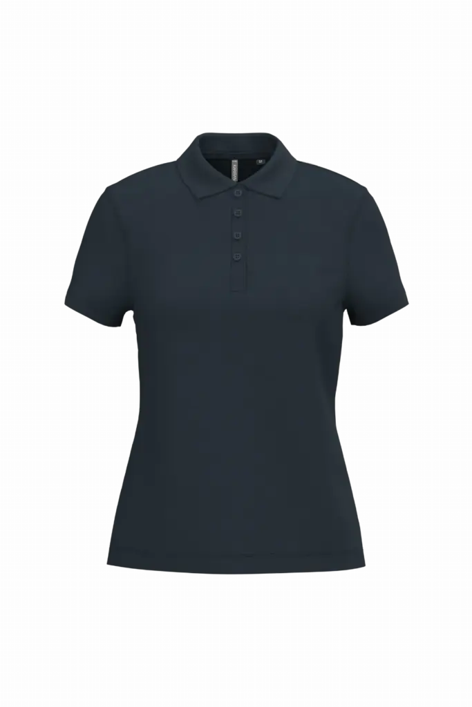 Piqué-damespolo korte mouwen, navy — productfoto 43