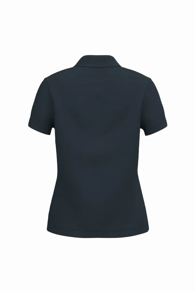 Piqué-damespolo korte mouwen, navy — productfoto 44