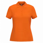 Piqué-damespolo korte mouwen, orange — productfoto 46