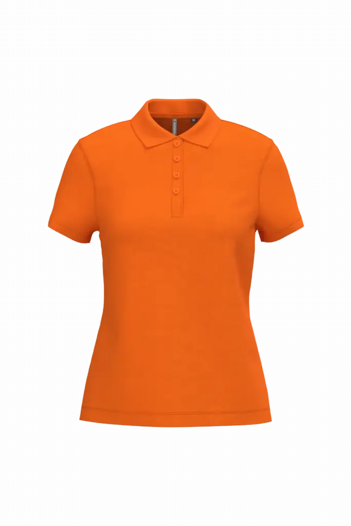 Piqué-damespolo korte mouwen, orange — productfoto 46
