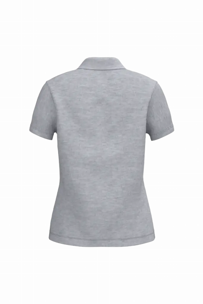 Piqué-damespolo korte mouwen, oxford grey — productfoto 50