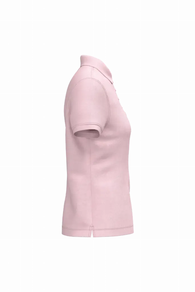 Piqué-damespolo korte mouwen, pale pink — productfoto 51