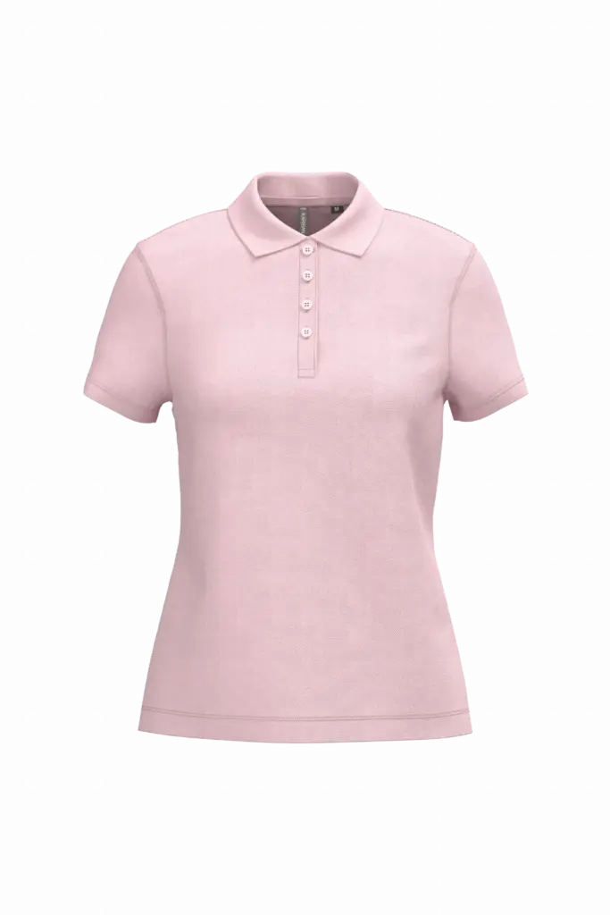 Piqué-damespolo korte mouwen, pale pink — productfoto 52