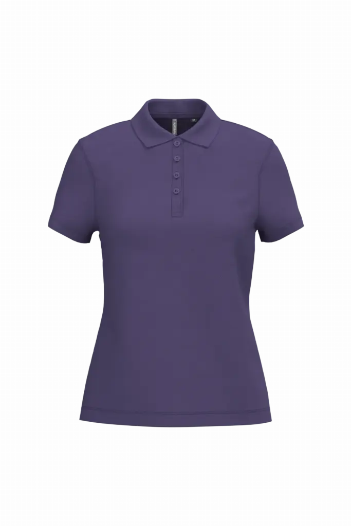 Piqué-damespolo korte mouwen, purple — productfoto 55