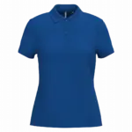 Piqué-damespolo korte mouwen, royal blue — productfoto 61