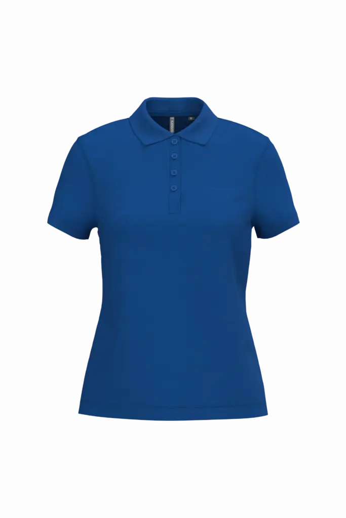 Piqué-damespolo korte mouwen, royal blue — productfoto 61