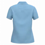 Piqué-damespolo korte mouwen, sky blue — productfoto 65