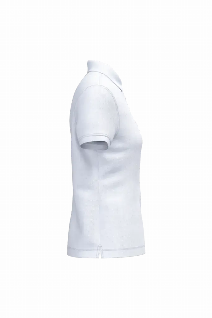 Piqué-damespolo korte mouwen, white — productfoto 75