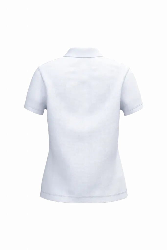 Piqué-damespolo korte mouwen, white — productfoto 77