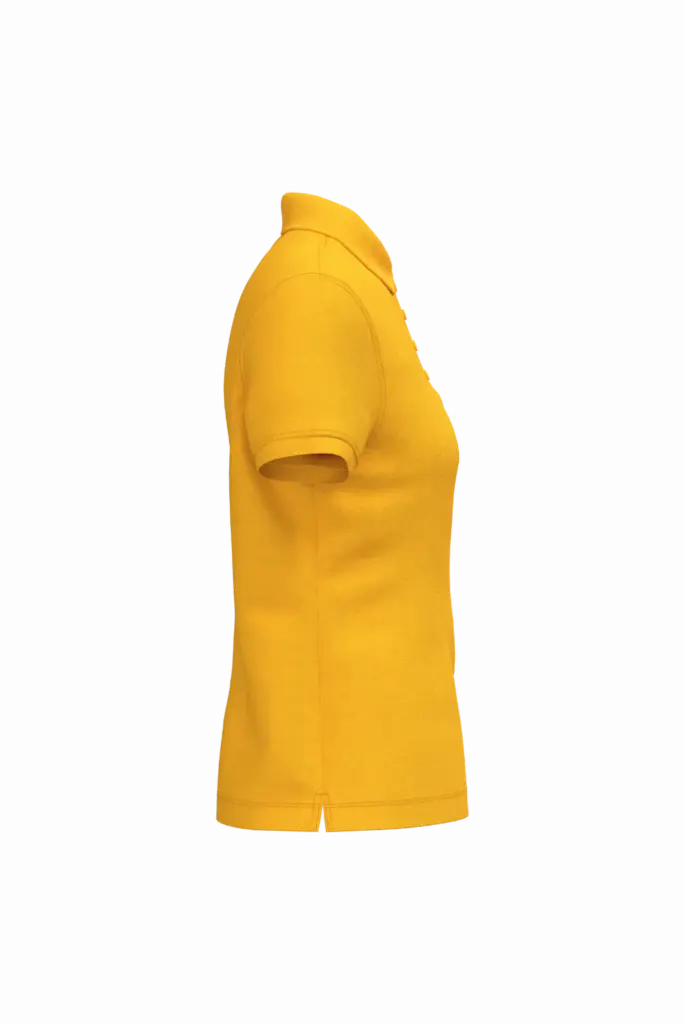 Piqué-damespolo korte mouwen, yellow — productfoto 81
