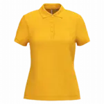 Piqué-damespolo korte mouwen, yellow — productfoto 82