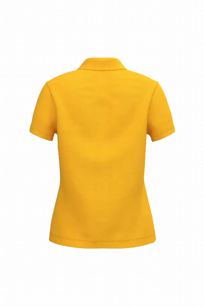 Piqué-damespolo korte mouwen, yellow — productfoto 83