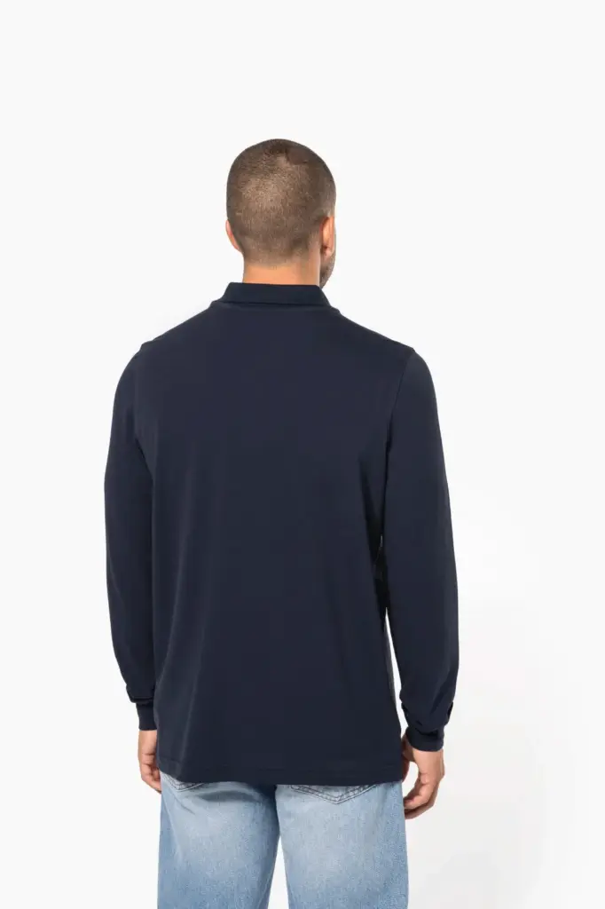 Piqué-herenpolo lange mouwen — productfoto 2