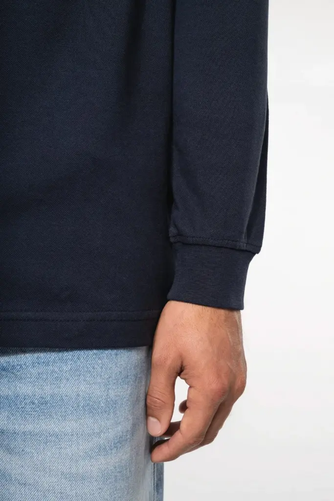 Piqué-herenpolo lange mouwen — productfoto 4