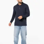 Piqué-herenpolo lange mouwen — productfoto 5