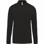 Piqué-herenpolo lange mouwen, black — productfoto 8