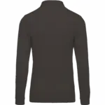 Piqué-herenpolo lange mouwen, dark grey — productfoto 11
