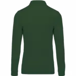 Piqué-herenpolo lange mouwen, forest green — productfoto 14