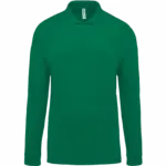 Piqué-herenpolo lange mouwen, kelly green — productfoto 19