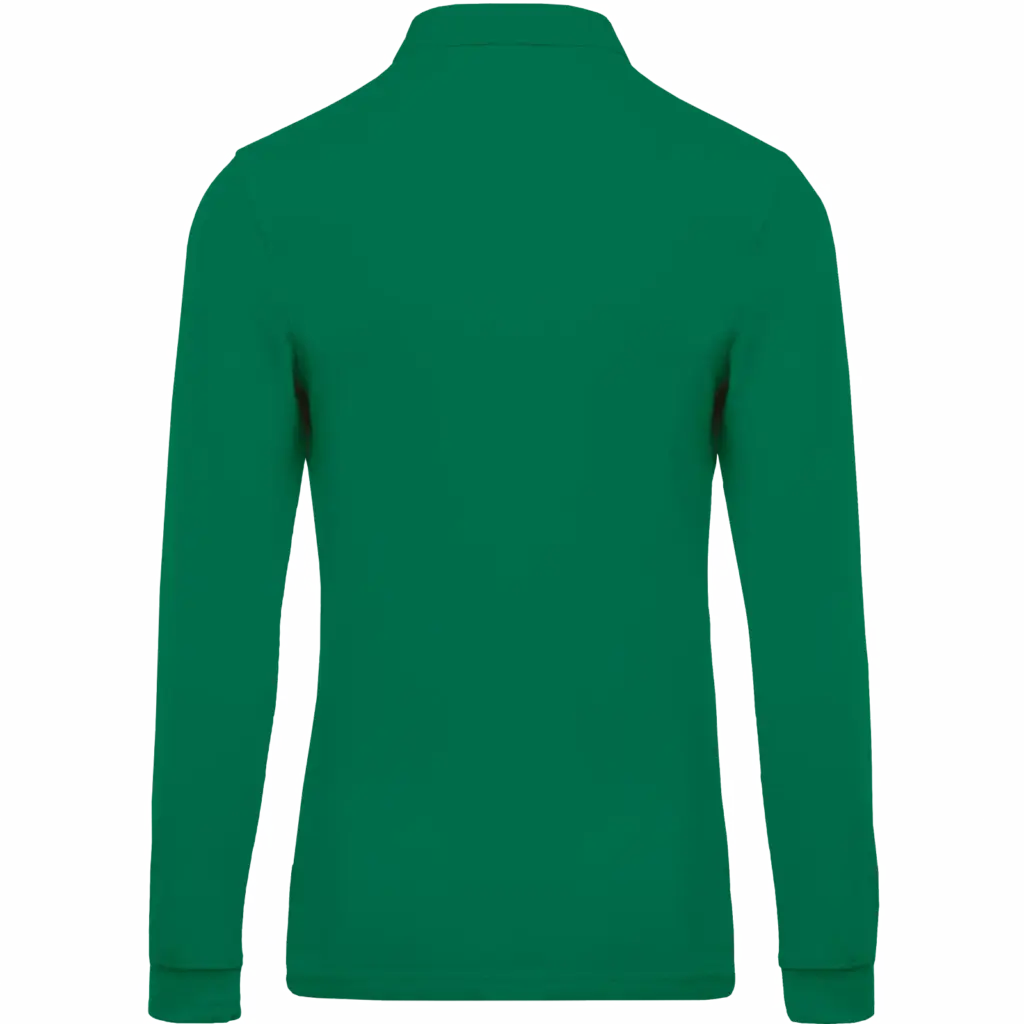 Piqué-herenpolo lange mouwen, kelly green — productfoto 20