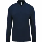 Piqué-herenpolo lange mouwen, navy — productfoto 25