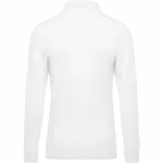 Piqué-herenpolo lange mouwen, white — productfoto 44