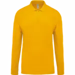 Piqué-herenpolo lange mouwen, yellow — productfoto 49