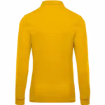 Piqué-herenpolo lange mouwen, yellow — productfoto 50