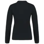 Piqué-damespolo lange mouwen, black — productfoto 10