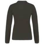 Piqué-damespolo lange mouwen, dark grey — productfoto 13