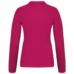 Piqué-damespolo lange mouwen, fuchsia — productfoto 19