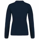 Piqué-damespolo lange mouwen, navy — productfoto 28